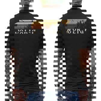 Woolrich Pa ヴィンテージ エバーグリーン サンセット 80年代 レトロ メンズTシャツ バックプリント - Kawaiitshirt