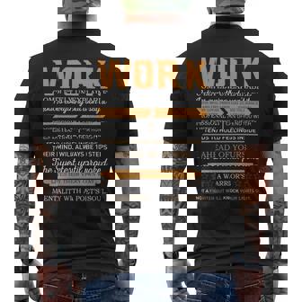 Work Completely Unexplainable Notices Everything But Won’T Say It Name Men's T-shirt Back Print | Seseable UK
