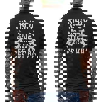Worlds Best Papa Dad Fathers Day Gag 2022 Men's T-shirt Back Print - Thegiftio UK
