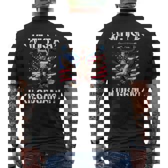 Wtf Is A Kilogram 4Th Of July Patriotic Eagle Usa Men's T-shirt Back Print | Mazezy