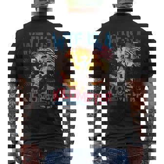 Wtf Is A Kilometer 4Th Of July Founding Father Men's T-shirt Back Print | Mazezy