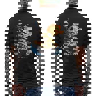 Ww2 Warship Battleship Destroyer En Acción Camiseta Hombre Estampado Espalda - Regaloses