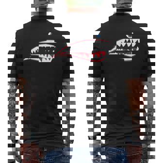 Ww2 ノーズアート第二次世界大戦退役機シャークノーズアート メンズTシャツ バックプリント - Kawaiitshirt