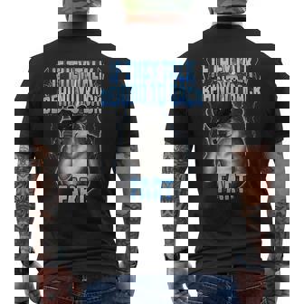 If They Talk Behind Your Back Fart Wolf Meme Men's T-shirt Back Print - Monsterry