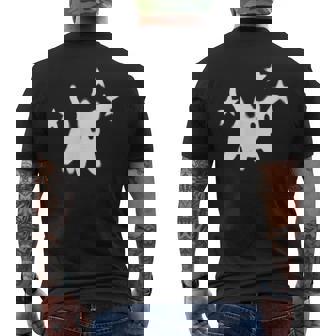 Y2k 90S Scary Tomcat Cat Is Scared Under Starry Men's T-shirt Back Print - Thegiftio UK