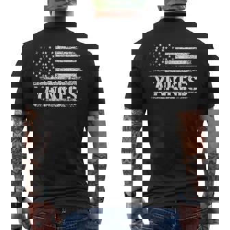 Yankees Name Us Flag Men's T-shirt Back Print - Monsterry