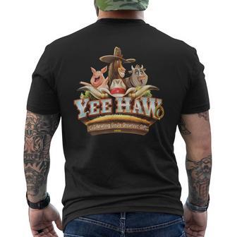 Yee Haw Vbs 2025 Animal Farm Vacation Bible School Men's T-shirt Back Print - Thegiftio UK