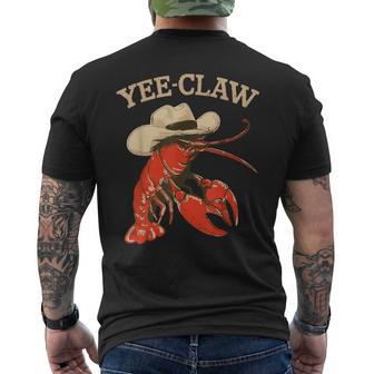 Yeeclaw Western Cowboy Crawfish Boil Summer Seafood Lobster Men's T-shirt Back Print - Thegiftio UK