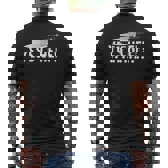 Yes Chef Cocinar Divertido Camiseta Hombre Estampado Espalda - Regaloses