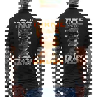 Yorkie Daddyヨーキー パパ 父の日 お父さん スウィート・ヨークシャー・テリア メンズTシャツ バックプリント - Kawaiitshirt