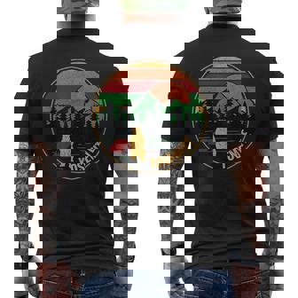 Yosemite Rétro Ours Tente Camping Extérieur Coucher Deoleil T-shirt imprimé au dos - Cadeauxyz