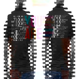 You Are Enough 感動的な引用と断言 メンズTシャツ バックプリント - Kawaiitshirt