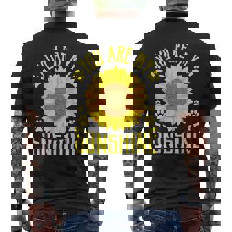 You Are Myunshine ひまわり メンズTシャツ バックプリント - Kawaiitshirt