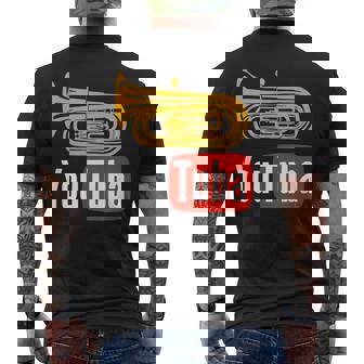Youtuba おもしろ金管楽器 メンズTシャツ バックプリント - Kawaiitshirt