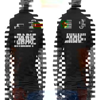 Zimbabwe Bandiera Dello Zimbabweudafrica Regalo T-shirt da uomo con stampa posteriore - Novitaregali