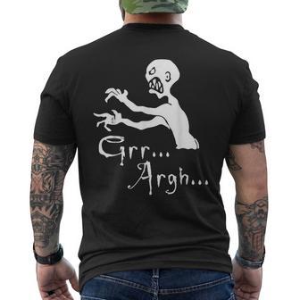 Zombie Grr Argh T-shirt imprimé au dos - Cadeauxyz