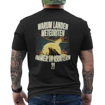 ¿Por Qué Aterriza Meteoriteniempre En El Cráter Abeto Lustiger Camiseta Hombre Estampado Espalda - Regaloses