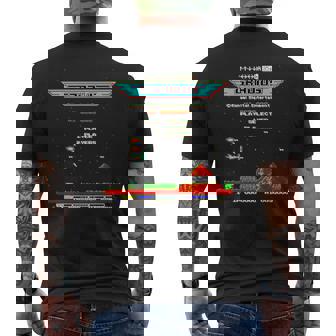 「グラディウス」上上下下左右左右ba スタート メンズTシャツ バックプリント - Kawaiitshirt