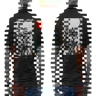 「シンパンジー」審判 シンパン チンパンジー レッドカード 猿 サル スポーツ サッカー 日本語 カタカナ かっこいい メンズTシャツ バックプリント - Kawaiitshirt