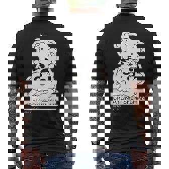 【まんが】クレヨンしんちゃん しんちゃんとシロ メンズTシャツ バックプリント - Kawaiitshirt