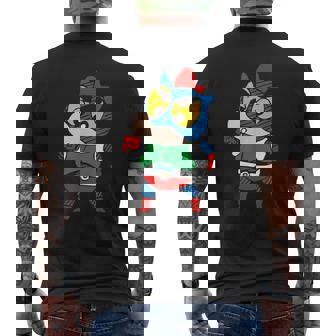 【まんが】クレヨンしんちゃん アクション仮面に変身！ メンズTシャツ バックプリント - Kawaiitshirt