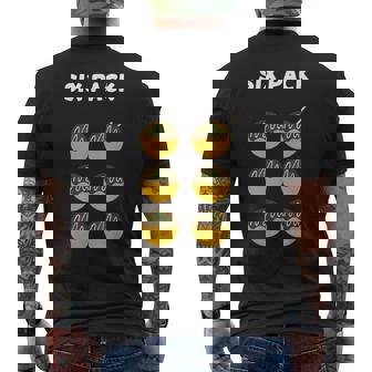 【シックスパック】腹筋 たこ焼き 面白い ジム用 トレーニングウェア ギャグ ウケ狙い 贈り物 ギフト メンズTシャツ バックプリント - Kawaiitshirt