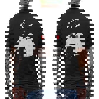 【パン】おにぎり オニギリ ごはん お米 文鳥 桜文鳥 サクラブンチョウ 白文鳥 おもしろ 文鳥 文鳥好き メンズTシャツ バックプリント - Kawaiitshirt