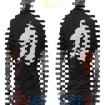 【力】一文字 漢字 日本語 毛筆 書道 筆文字 言葉 和柄 日本 かっこいい お土産 海外 おもしろ 面白い 文字入り メンズTシャツ バックプリント - Kawaiitshirt