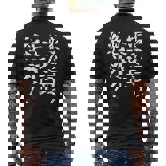 【嫁の言うことは絶対】文字 面白い ネタ 文字入り おもしろ 笑える ギャグ ウケ狙い お笑い ユーモア ふざけ 言葉 メンズTシャツ バックプリント - Kawaiitshirt