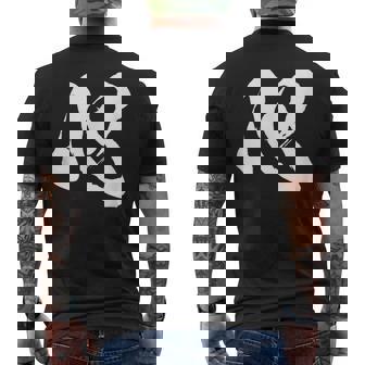 【心】一文字 漢字 日本語 毛筆 書道 筆文字 言葉 和柄 日本 かっこいい お土産 海外 おもしろ 面白い 文字入り メンズTシャツ バックプリント - Kawaiitshirt