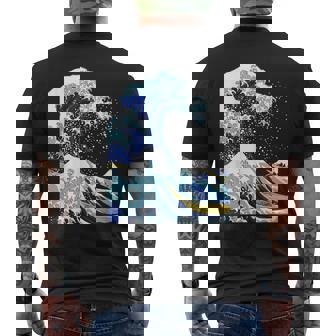 【神奈川沖浪裏】葛飾北斎 和柄 日本のお土産 贈り物 ギフト メンズTシャツ バックプリント - Kawaiitshirt