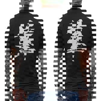 【華】一文字 漢字 日本語 毛筆 書道 筆文字 言葉 和柄 日本 かっこいい お土産 海外 おもしろ 面白い 文字入り メンズTシャツ バックプリント - Kawaiitshirt