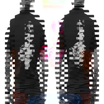 うさぎ星人ピンクちゃん メンズTシャツ バックプリント - Kawaiitshirt