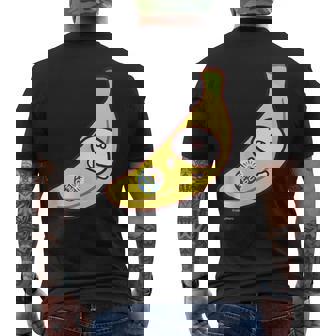 うさまるバナナまる ダークカラー メンズTシャツ バックプリント - Kawaiitshirt