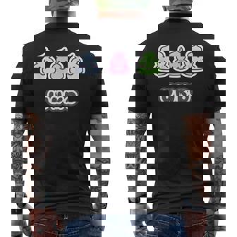 うんこ くん《3 スリー》【Unko】うんち ポップ ゆるくて かわいい キャラクター イラスト メンズTシャツ バックプリント - Kawaiitshirt