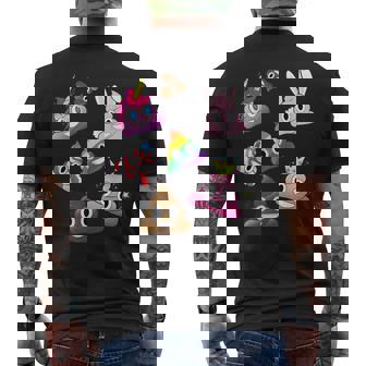 うんこマーク愚かな楽しいワッキーユニコーンバニープリンセスレインボー メンズTシャツ バックプリント - Kawaiitshirt