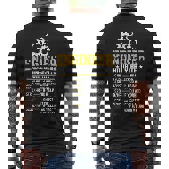 おかしいエンジニア時給工学設計労務レート メンズTシャツ バックプリント - Kawaiitshirt