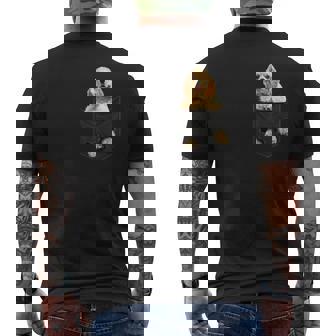 おかしなアメリカンコッカースパニエル犬ポケット犬愛好家 メンズTシャツ バックプリント - Kawaiitshirt