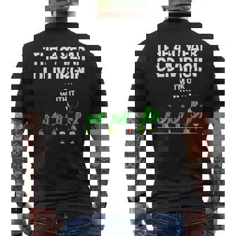 おかしなカマキリ 40歳の童貞 メンズTシャツ バックプリント - Kawaiitshirt