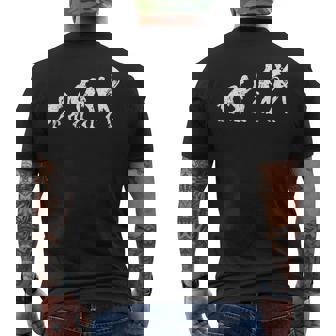 おかしなマーチングバンド ミュージシャン チューバ奏者 人類の進化 メンズTシャツ バックプリント - Kawaiitshirt