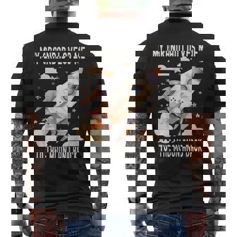 おじいちゃんは私を月まで愛して帰って メンズTシャツ バックプリント - Kawaiitshirt