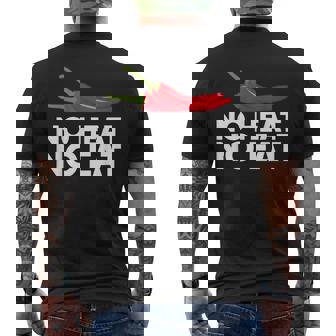 おもしろい 熱なし 食べない 辛い食べ物 クール 唐辛子 辛子 贈り物 メンズTシャツ バックプリント - Kawaiitshirt