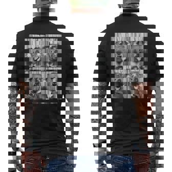 おもしろコアラ顔笑いコアラ動物写真かわいいコアラ メンズTシャツ バックプリント - Kawaiitshirt