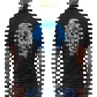 おもしろチワワ吠え月 チワワオーナー。 メンズTシャツ バックプリント - Kawaiitshirt