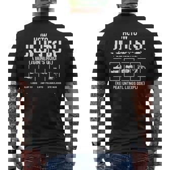 おもしろ柔術初心者ガイド ブラジリアン柔術 メンズTシャツ バックプリント - Kawaiitshirt