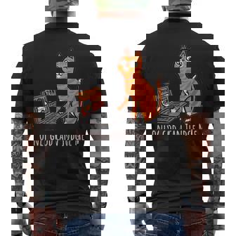 おもしろ猫 通販 イラスト グラフィック メンズTシャツ バックプリント - Kawaiitshirt