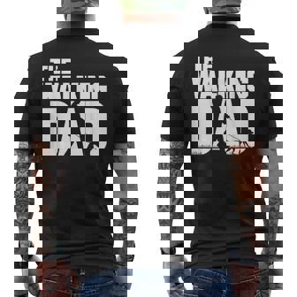 お散歩 お父さん おもしろい 犬 散歩 お父さん ギフト 父の日 メンズTシャツ バックプリント - Kawaiitshirt