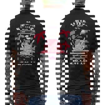 かめハウス ビーチクラブ アニメ 漫画 コミック おもしろギフト メンズTシャツ バックプリント - Kawaiitshirt