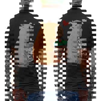 かわいい カピバラ ドリンク バブルティー カワイイ Capy Lover キッズ ガールズ メンズTシャツ バックプリント - Kawaiitshirt