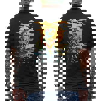 かわいい トロピカル ヒロ ハワイ ウミガメ お土産 メンズTシャツ バックプリント - Kawaiitshirt